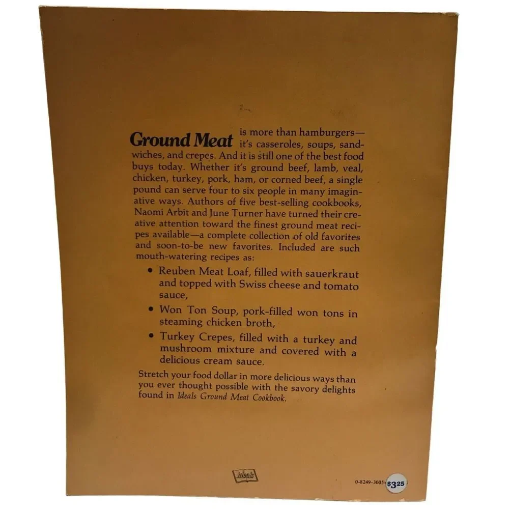 Ideals Ground‎ meat cookbook by Naomi Arbit and June Tumer recipes vintage